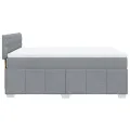 cadre de lit avec matelas Gris clair 140x200cm Tissu
