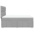 cadre de lit avec matelas Gris clair 140x200cm Tissu