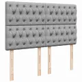 cadre de lit avec matelas Gris clair 140x200cm Tissu