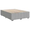 cadre de lit avec matelas Gris clair 140x200cm Tissu