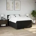 cadre de lit avec matelas Noir 140x200 cm Tissu