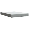 cadre de lit avec matelas Gris clair 140x200cm Tissu