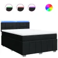 cadre de lit avec matelas Noir 140x200 cm Tissu