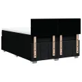 cadre de lit avec matelas Noir 140x200 cm Tissu