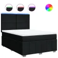 cadre de lit avec matelas Noir 140x200 cm Tissu