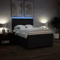 cadre de lit avec matelas Noir 140x200 cm Tissu