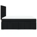 cadre de lit avec matelas Noir 140x200 cm Tissu