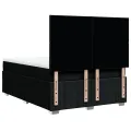 cadre de lit avec matelas Noir 140x200 cm Tissu
