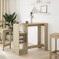 Table de bar avec étagère chêne sonoma bois d'ingénierie