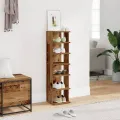 Armoire à chaussures vieux bois 28x27x102 cm bois d'ingénierie