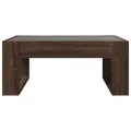 Table basse avec LED infini chêne marron 70x53x30 cm