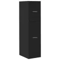 Armoire d'apothicaire noir 30x41x118 cm bois d'ingénierie