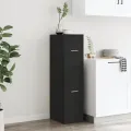 Armoire d'apothicaire noir 30x41x118 cm bois d'ingénierie