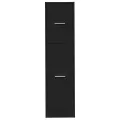 Armoire d'apothicaire noir 30x41x118 cm bois d'ingénierie