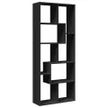 Étagère séparatrice de pièce noir 67x25x161,5 cm