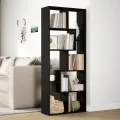 Étagère séparatrice de pièce noir 67x25x161,5 cm