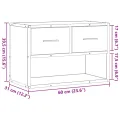Meuble TV chêne sonoma 60x31x39,5 cm bois d'ingénierie et métal