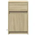 Armoires de chevet et lumières LED 2 pcs chêne sonoma