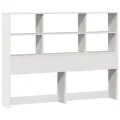 Lit bibliothèque sans matelas blanc 160x200 cm bois pin massif