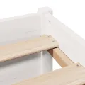 Lit bibliothèque sans matelas blanc 160x200 cm bois pin massif