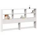 Tête de lit avec rangement blanc 180 cm bois massif de pin