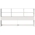 Tête de lit avec rangement blanc 180 cm bois massif de pin