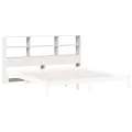 Tête de lit avec rangement blanc 180 cm bois massif de pin