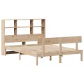 Lit bibliothèque sans matelas 120x200 cm bois de pin massif