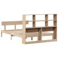 Lit bibliothèque sans matelas 120x190 cm bois de pin massif