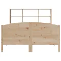 Lit bibliothèque sans matelas 140x200 cm bois massif de pin