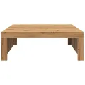 Table basse chêne artisanal 100x100x35 cm bois d'ingénierie
