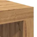 Table basse chêne artisanal 100x100x35 cm bois d'ingénierie