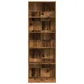 Bibliothèque vieux bois 60x24x176 cm bois d'ingénierie