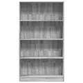 Bibliothèque sonoma gris 80x24x143 cm bois d'ingénierie