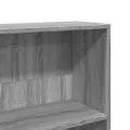Bibliothèque sonoma gris 80x24x143 cm bois d'ingénierie
