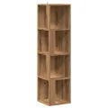 Armoire d'angle chêne artisanal 33x33x132 cm bois d'ingénierie
