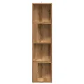 Armoire d'angle chêne artisanal 33x33x132 cm bois d'ingénierie