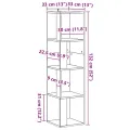 Armoire d'angle chêne artisanal 33x33x132 cm bois d'ingénierie