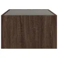 Table basse avec LED infini chêne marron 90x50x30 cm