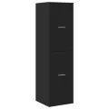 Armoire d'apothicaire noir 40x41x144,5 cm bois d'ingénierie