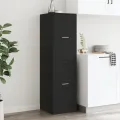 Armoire d'apothicaire noir 40x41x144,5 cm bois d'ingénierie