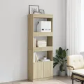Buffet haut 63x33x180 cm chêne sonoma bois d'ingénierie