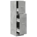 Armoire d'apothicaire gris béton 30x41x118 cm bois d'ingénierie