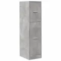 Armoire d'apothicaire gris béton 30x41x118 cm bois d'ingénierie