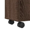 Meuble étroit de salle de bain à roulettes chêne marron