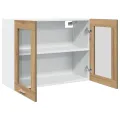 Armoire en verre suspendue chêne artisanal bois d'ingénierie