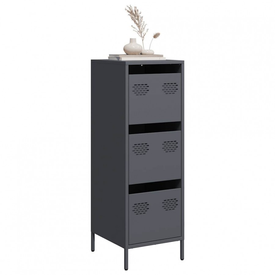 Buffet haut anthracite 39x35x103,5 cm acier