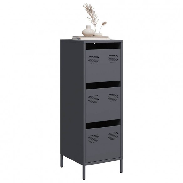 Buffet haut anthracite 39x35x103,5 cm acier