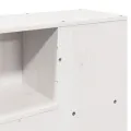 Tête de lit avec rangement blanc 200 cm bois massif de pin