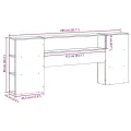 Tête de lit avec rangement blanc 200 cm bois massif de pin